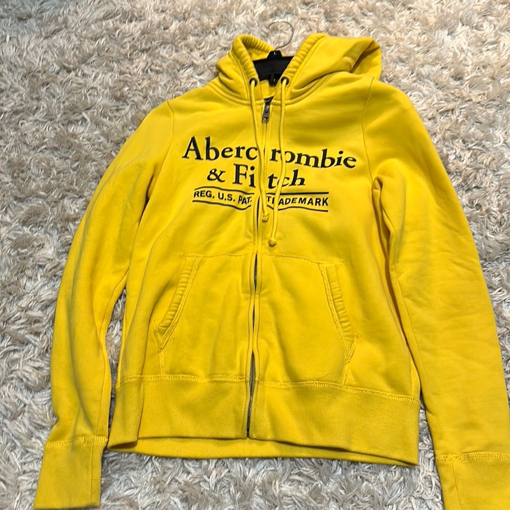 Yellow Abercrombie zip up jacket